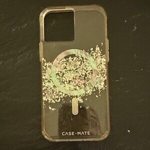 Case-Mate Clear Glitter MagSafe-Compatible Phone Case - Gold Accents